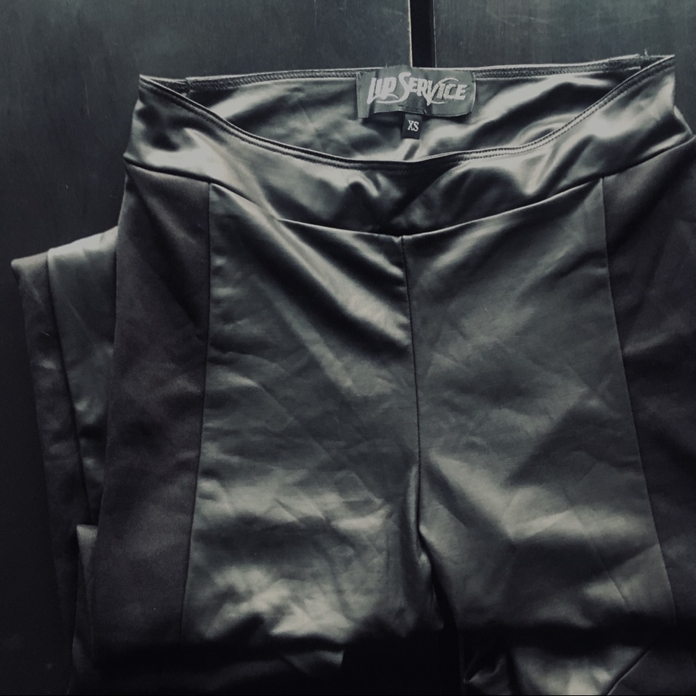 Lip Service Matte Coated Moto Leggings - Black XS - Picture 6 of 7